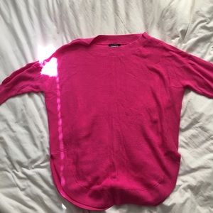 Express bright pink tunic sweater
